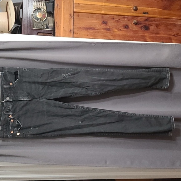 American Eagle Mens Next Level Flex Jeans Black Distressed Size 30x30 GUC - Picture 1 of 11